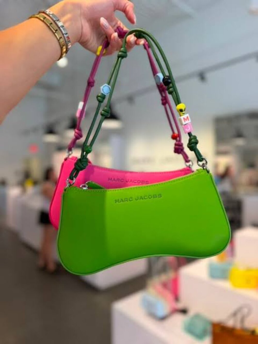 NWT Authentic Marc Jacobs Leather Lucky Charm Green Bag - Picture 3 of 16